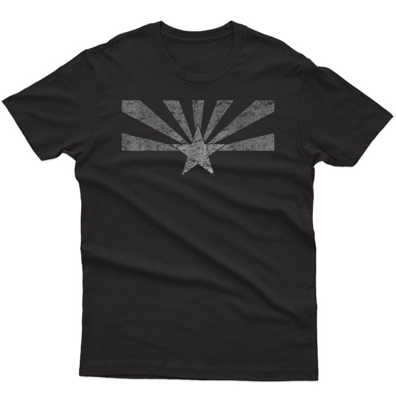 Arizona State Flag T-shirt Distressed Vintage Az Flag Print