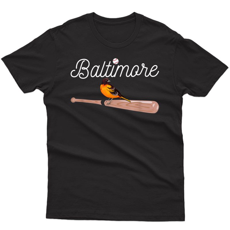 Baltimore Oriole Baseball Tshirt Bird Mascot Design