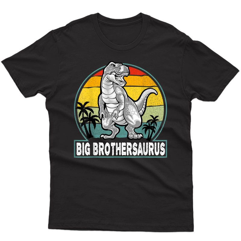 Big Brothersaurus Vintage T Rex Dinosaur Big Brother Saurus T-shirt