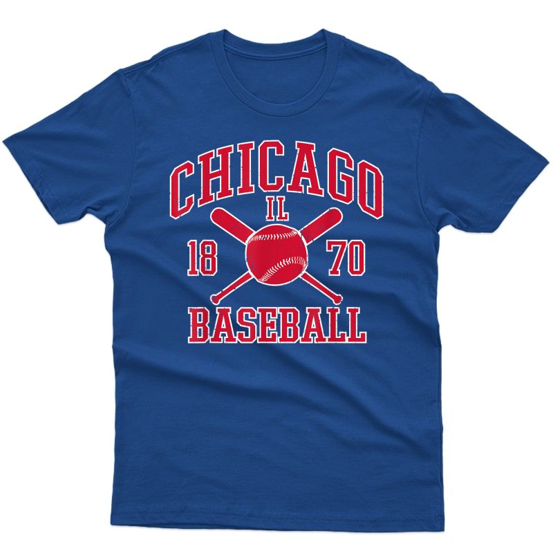 Chicago Baseball Vintage Chi Town Distressed Illinois Gift T-shirt