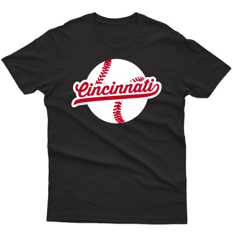 Cincinnati Baseball Vintage Ohio Pride Love City Red Pullover Shirts