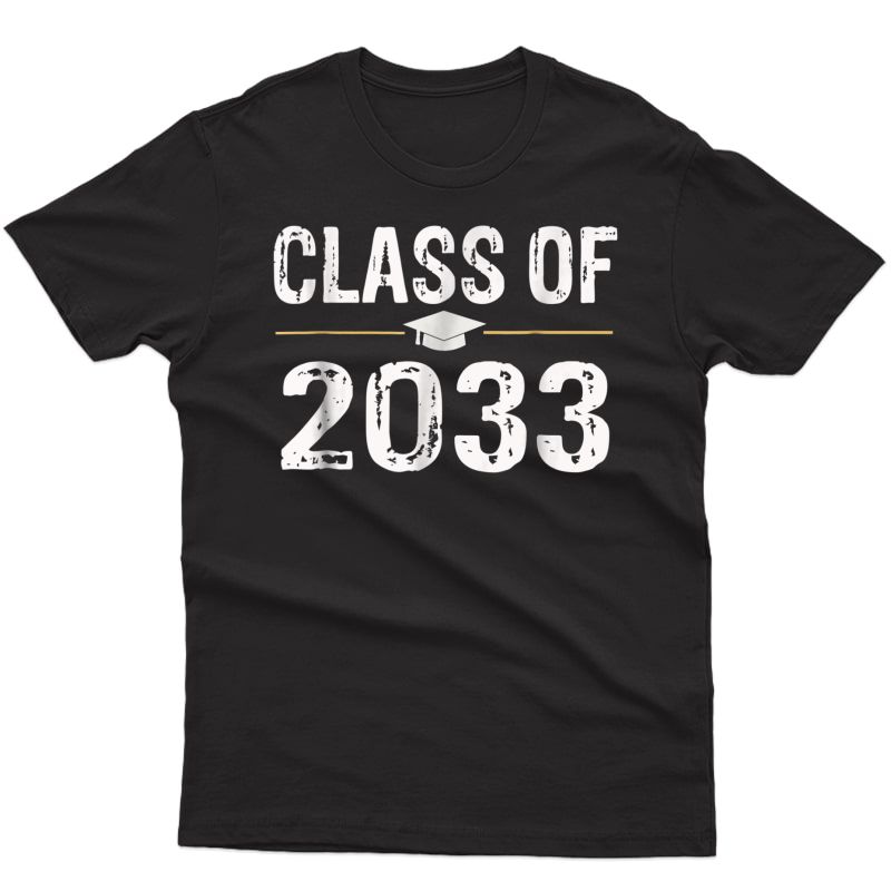 Class Of 2033 Grow With Me School Graduation T-shirt