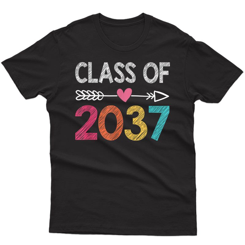 Class Of 2037 Shirt Pre-k Graduate Preschool Graduation T-shirt