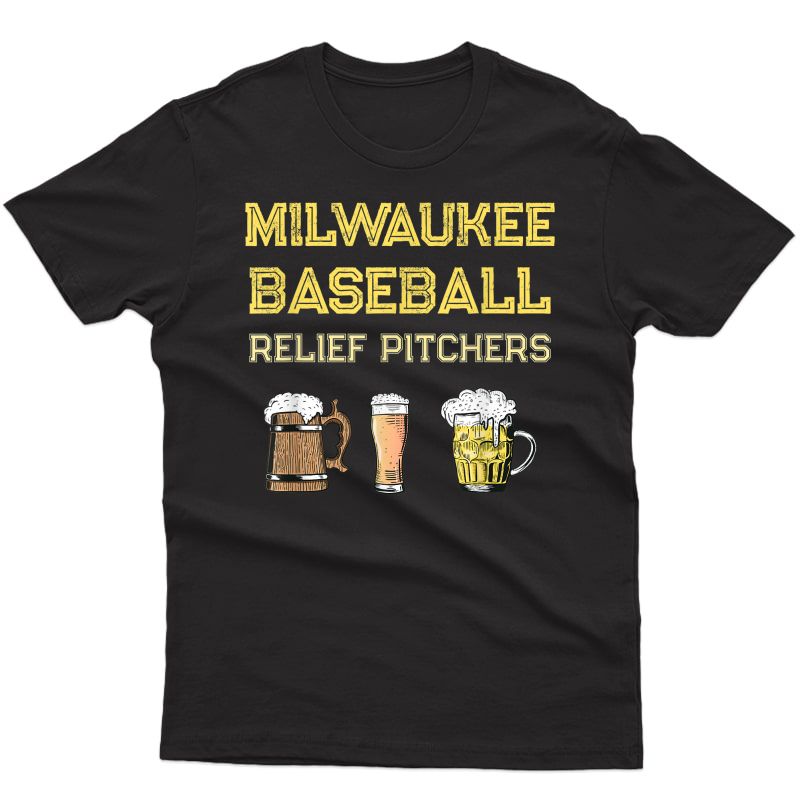 Classic Milwaukee Baseball & Beer Fan Retro Wisconsin T-shirt