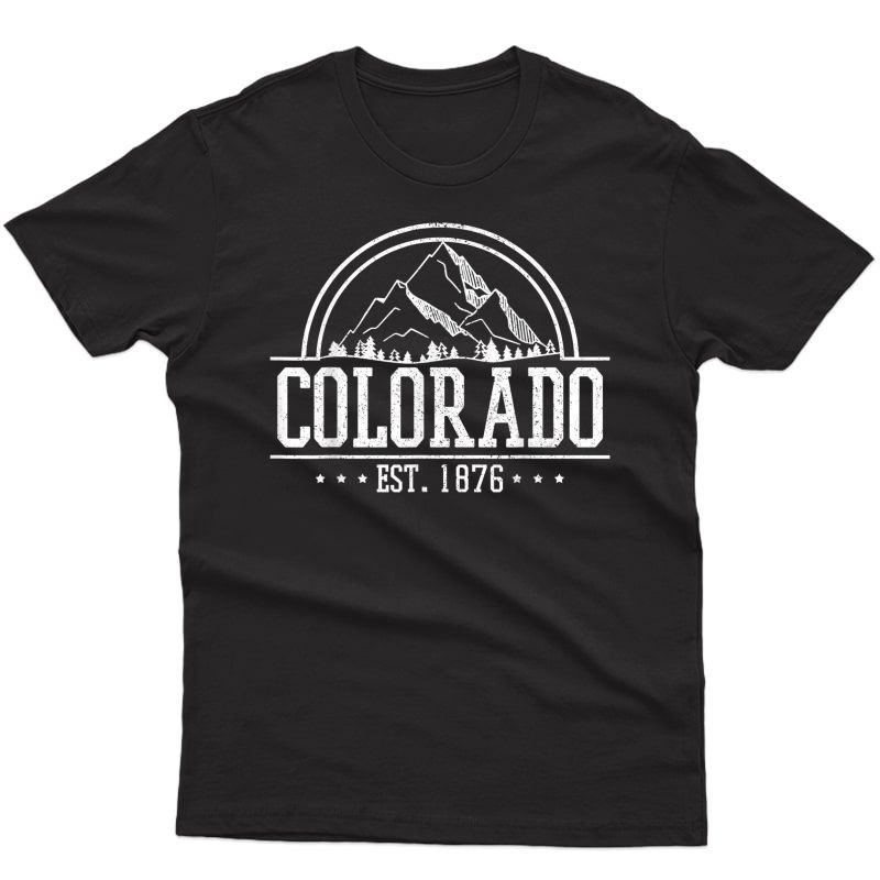 Colorado - Rocky Mountains Est. 1876 Hiking Outdoor Gift T-shirt