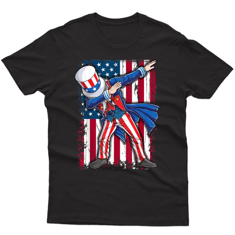 Dabbing Uncle Sam T Shirt 4th Of July Gifts