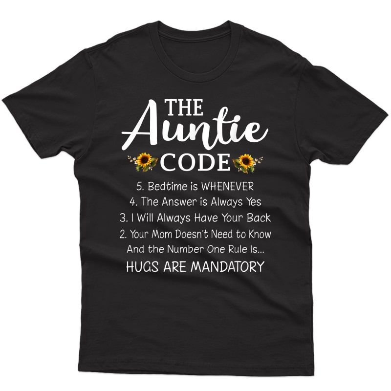 Funny Family Matching Gifts For Aunt The Auntie Code T-shirt
