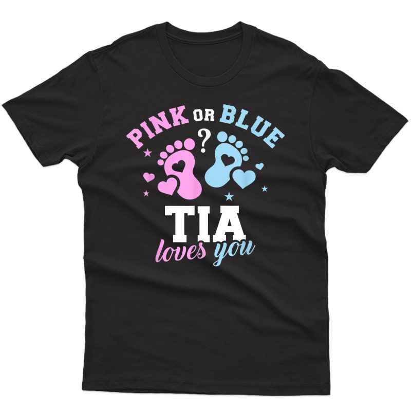 Gender Reveal Tia Aunt T-shirt