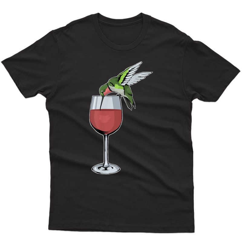 Hummingbird Wine Tshirt Bird Spirit Animal Wine Hummingbird T-shirt