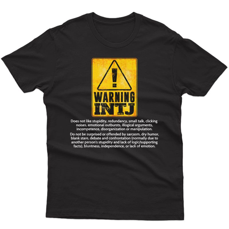 Intj Personality Type Introvert Thinker Architect T-shirt