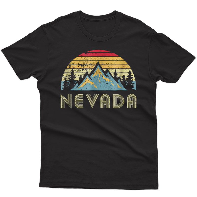 Nevada Tee - Retro Vintage Mountains Nature Hiking T Shirt