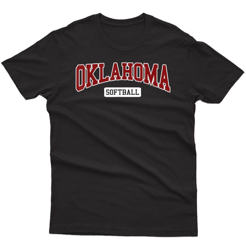 Oklahoma Softball Classic Retro Style Softball Player T-shirt