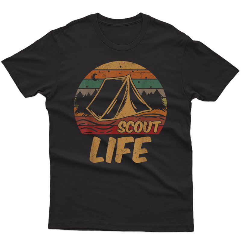 Scout Life Shirt Scouting Lovers Gifts Hiking Happy Camper T-shirt