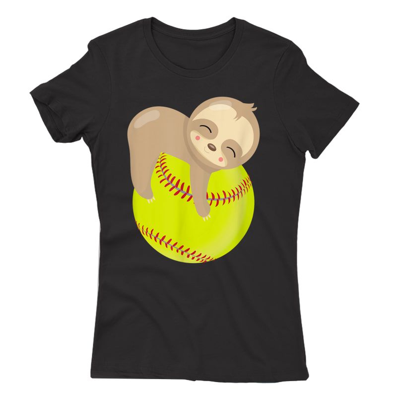 Sloth Softball Shirt - Funny Cute Animal Lover Gift