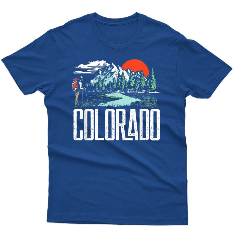 Vintage Colorado Hiking Retro Mountain Backpacker T-shirt