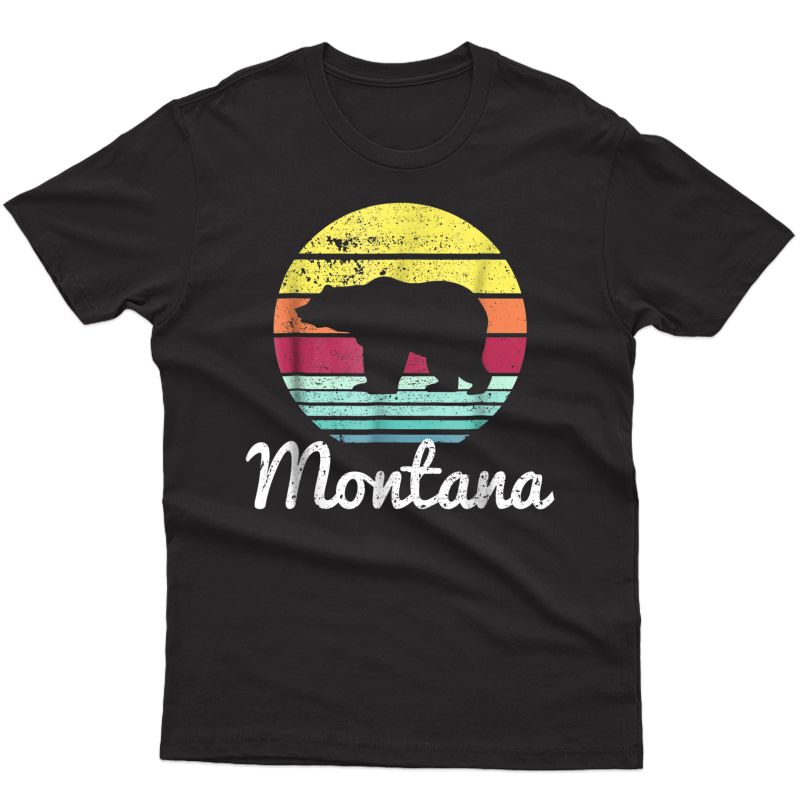 Vintage Retro Mt Montana Wildlife Bear Adventure T-shirt