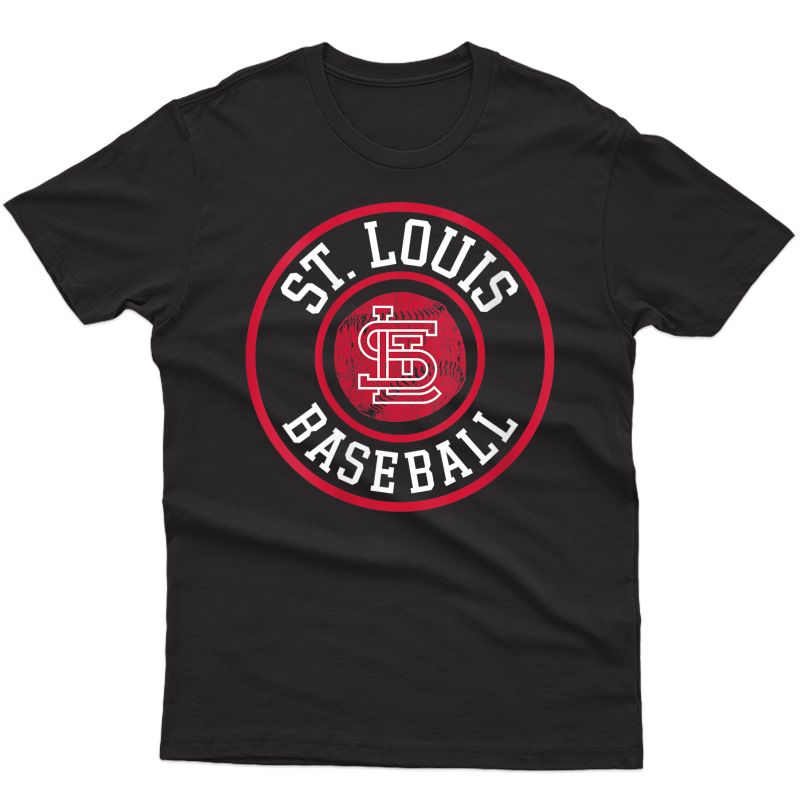  Vintage St. Louis Baseball Missouri Cardinal Badge Gift T-shirt